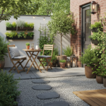 Kleine tuin met slimme indeling, zithoek, groen en compacte beplanting